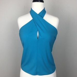 Kenneth Cole Turquoise Halter Top